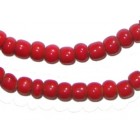 Red White Heart Beads